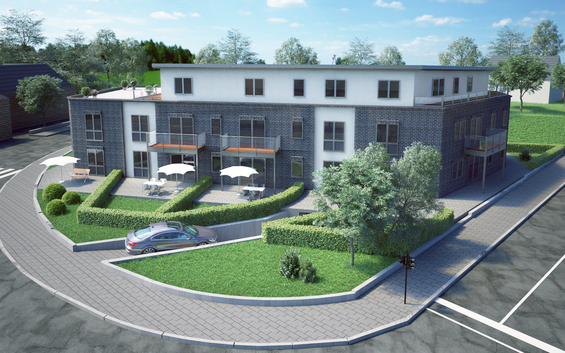 AHRENSBURG*ISLAND: 14 KOMPFORT – MIETWOHNUNGEN – UND 1-2 GEWERBEEINHEITEN / LANDENGESCHÄFT IN AHRENSBURG – WEST